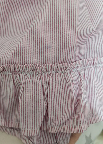 Pembe Nakışlı Fırfırlı Kolsuz Kız Elbisesi - Görsel 6