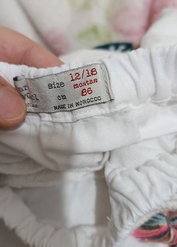 Kızlar için Beyaz Nakışlı Bohem Pantolon - Görsel 5