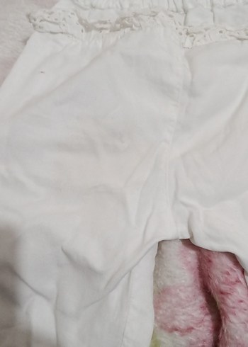 Kızlar için Beyaz Nakışlı Bohem Pantolon - Görsel 6