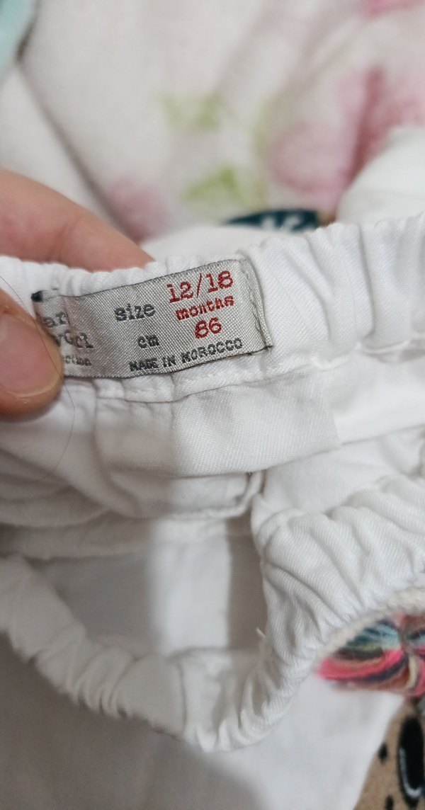 Kızlar için Beyaz Nakışlı Bohem Pantolon - Görsel 5