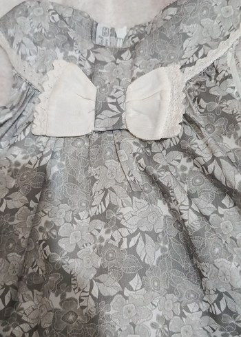 Gri Nakışlı Kız Çocuk Elbisesi - Görsel 3