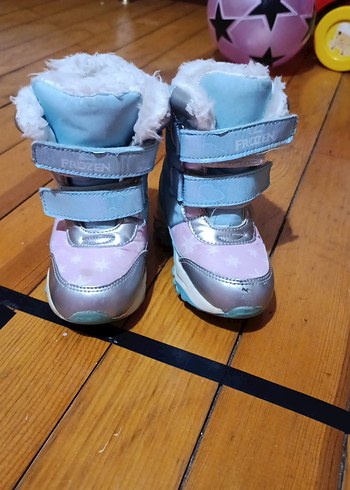 Kız Çocuk Mavi Peluş Tokalı Bot - Görsel 2