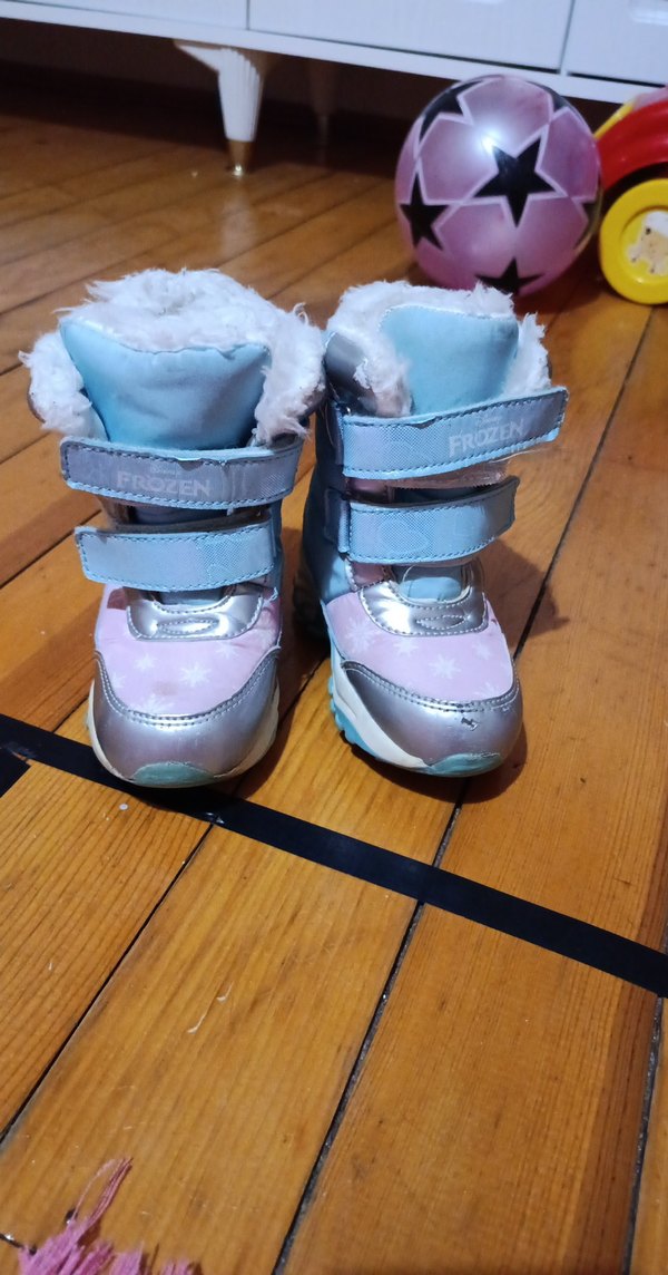 Kız Çocuk Mavi Peluş Tokalı Bot - Görsel 2