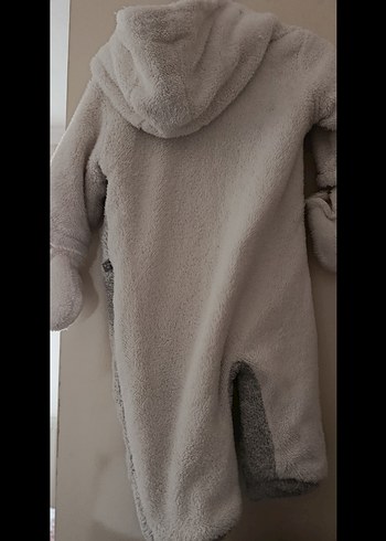 Gri Kürklü Erkek Bebek Polar Tulum - Görsel 3