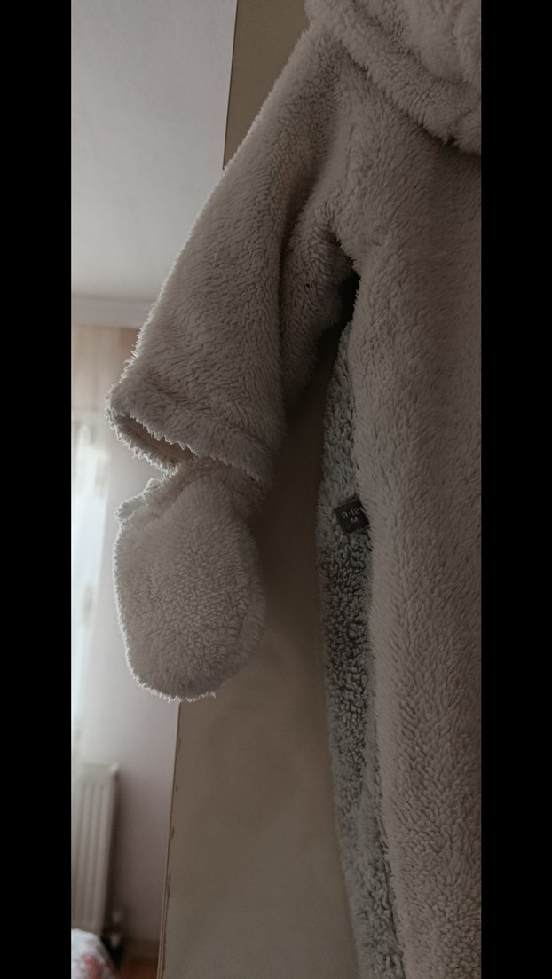 Gri Kürklü Erkek Bebek Polar Tulum - Görsel 4