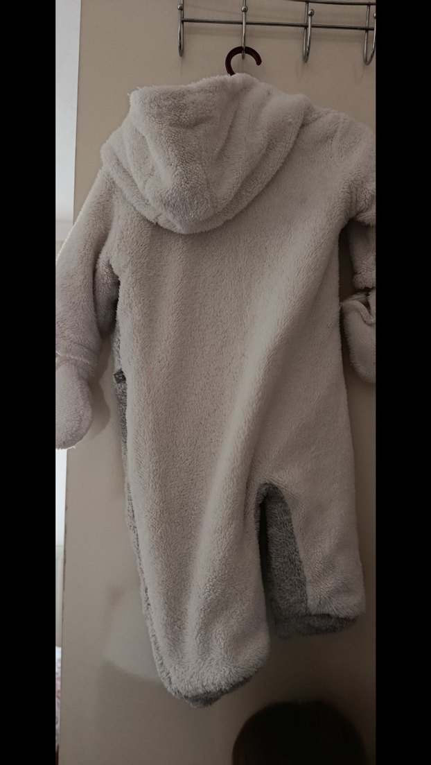 Gri Kürklü Erkek Bebek Polar Tulum - Görsel 3