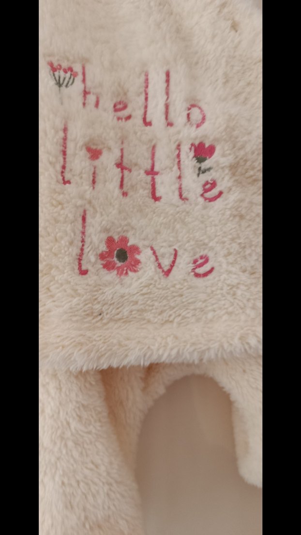 Nakışlı Krem Pofuduk Bebek Kız Takımı - Görsel 3