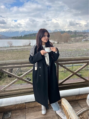 Zara Zara Kaşe kaban siyah