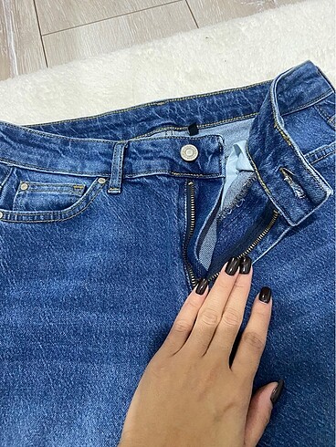 s Beden mavi Renk Streat flare kot pantolon