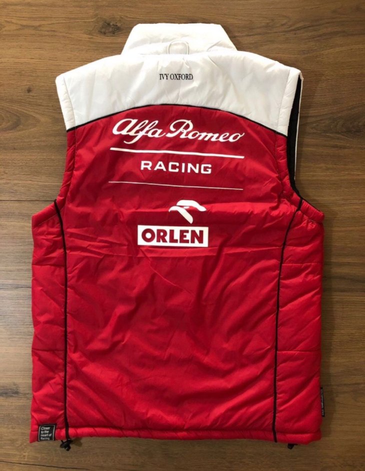 Alfa Romeo Kırmızı-Beyaz Fermuarlı Kadın Yelek - Görsel 2