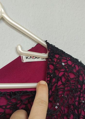 44 Beden Bordo Uzun Kollu Drapeli Abiye Elbise