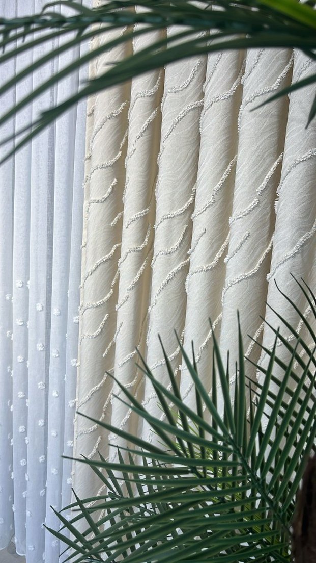 Bohem İşlemeli Beyaz Perde - Görsel 4