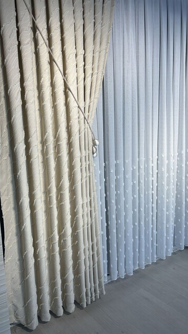 Bohem İşlemeli Beyaz Perde - Görsel 2