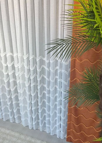 Gri Zebra Desenli Yatak Örtüsü ve fon perde - Görsel 10