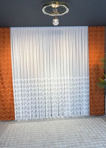 Gri Zebra Desenli Yatak Örtüsü ve fon perde - Görsel 7