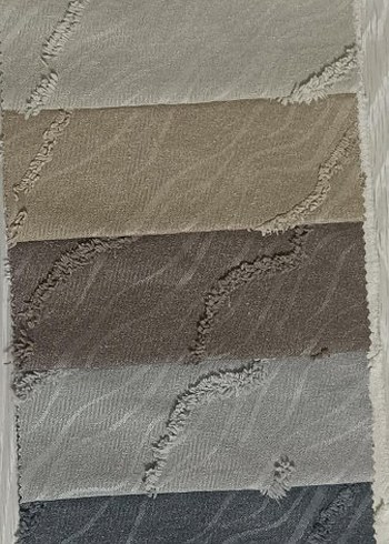 Gri Zebra Desenli Yatak Örtüsü ve fon perde - Görsel 14