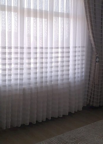 Bohem Midi Beyaz Dantel perde - Görsel 13