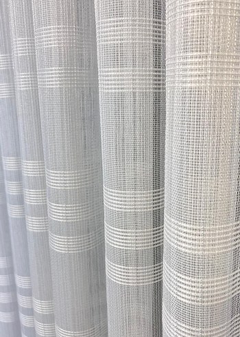 Gri Beyaz Nakışlı Perde - Görsel 14