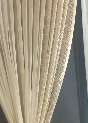 Gri Beyaz Nakışlı Perde - Görsel 20