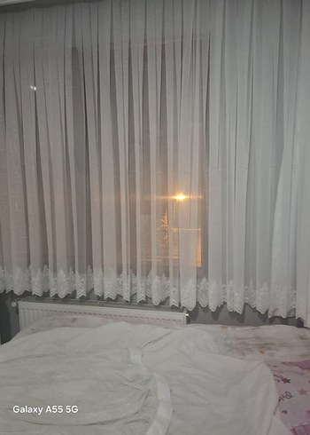 Gri Beyaz Nakışlı Perde - Görsel 18