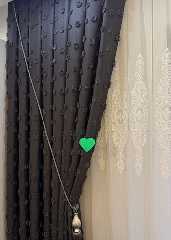 Gri Beyaz Nakışlı Perde - Görsel 5