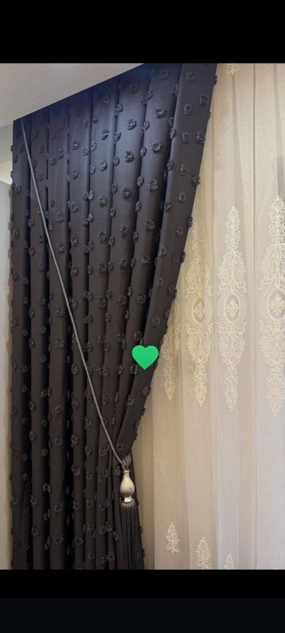 Gri Beyaz Nakışlı Perde - Görsel 5