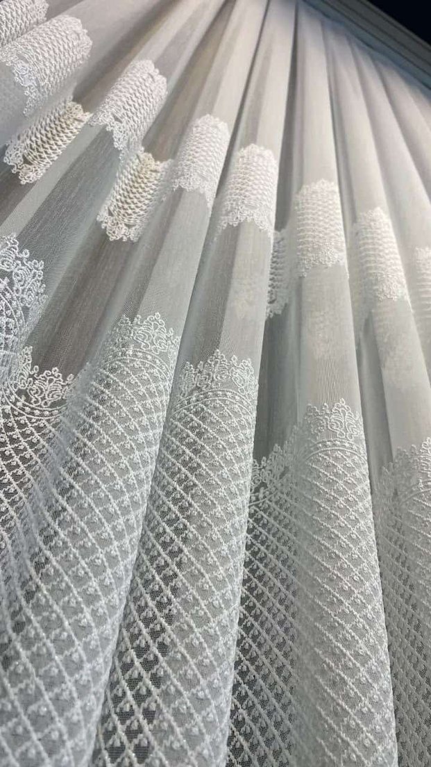 Gri Beyaz Çizgili Modern Perde - Görsel 4