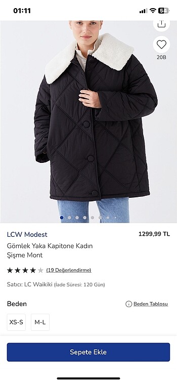 Yakası kürklü lcv mont