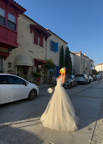 Swarovski taşlı özel tasarım gelinlik
