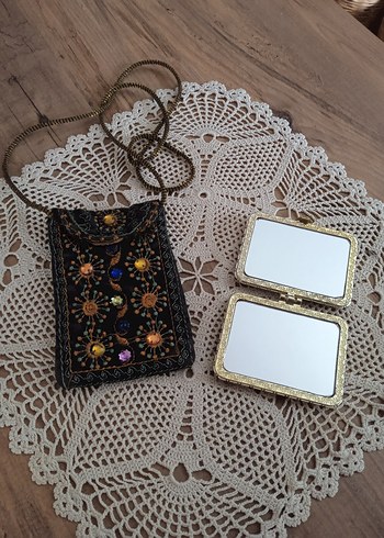 İşlemeli cüzdan ve ayna - Görsel 5