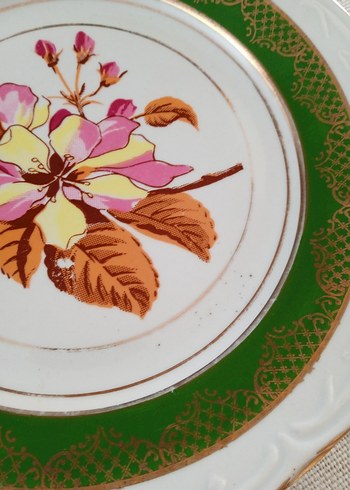 Eski porselen tabak - Görsel 4