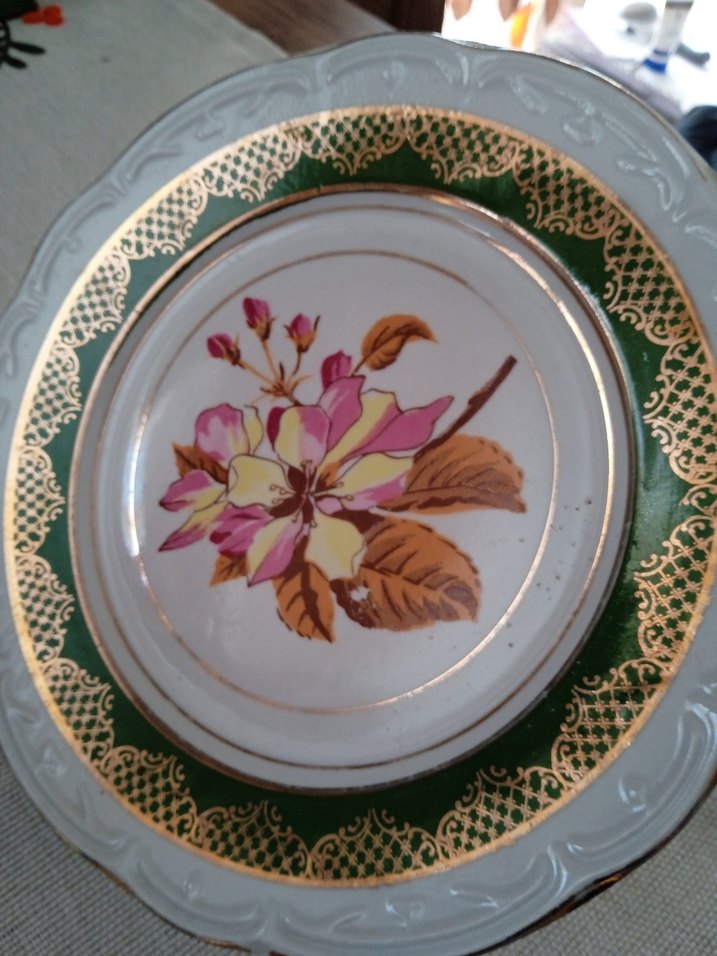 Eski porselen tabak - Görsel 2