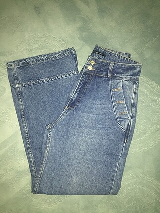 Yüksek bel wide leg jean