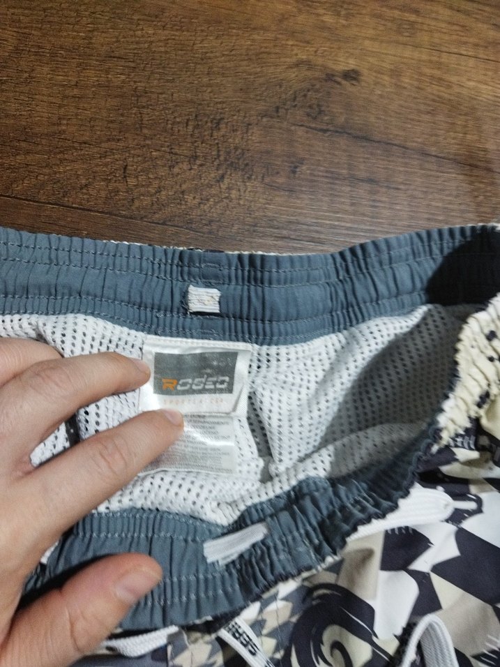 Erkek Mavi Gri Batik Desenli Şort - Görsel 4