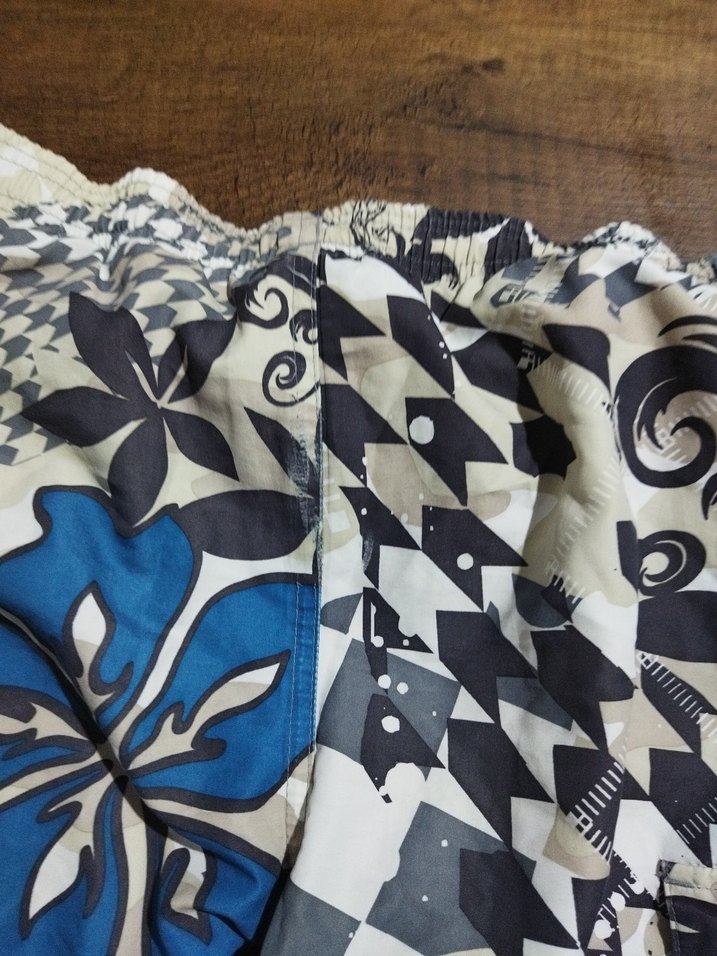 Erkek Mavi Gri Batik Desenli Şort - Görsel 2