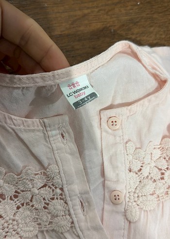 Kız Çocuk Nakışlı Düğmeli uzun Kollu Gömlek - Görsel 2