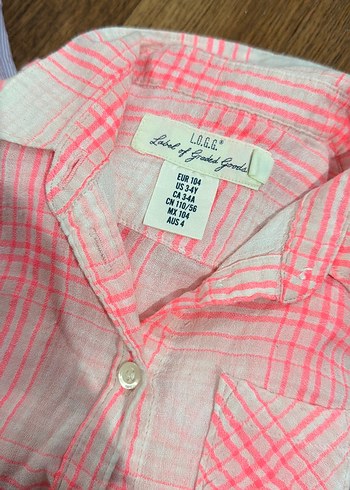 Kız Çocuk Nakışlı Düğmeli uzun Kollu Gömlek - Görsel 3