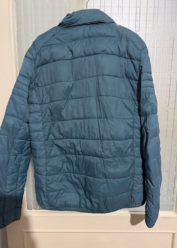 Fermuarlı Mavi Erkek Mont - Görsel 2