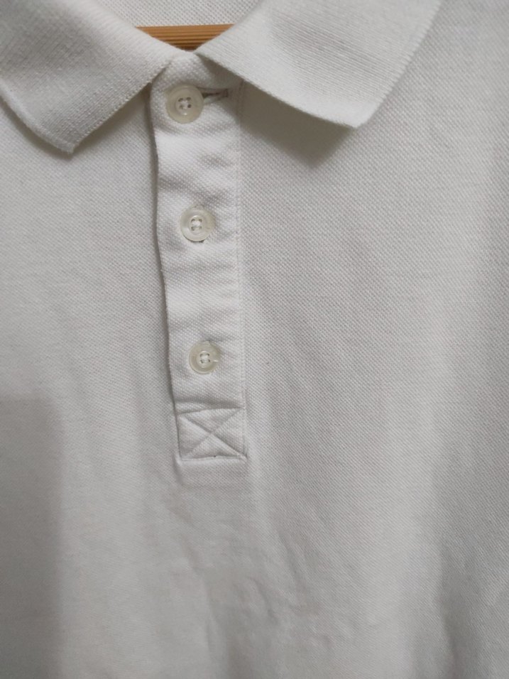 Erkek Beyaz Kısa Kollu Polo Tişört - Görsel 2