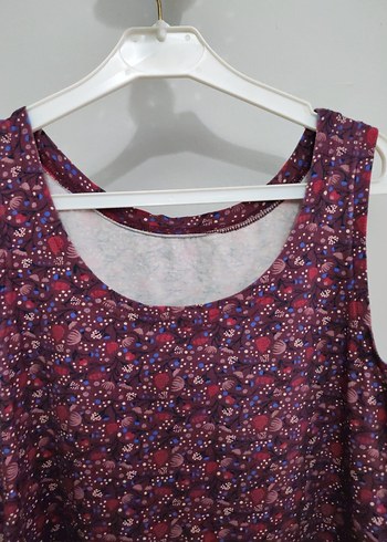 Bordo Renkli Salaş Midi Kadın Elbise - Görsel 5