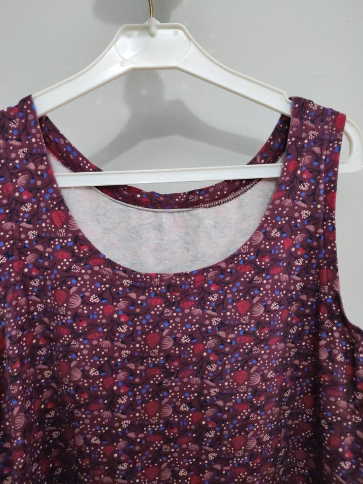 Bordo Renkli Salaş Midi Kadın Elbise - Görsel 5