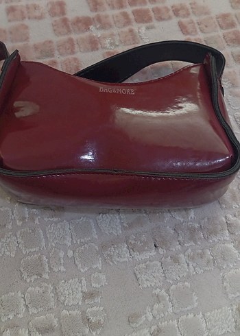 Burgundy Deri Kadın Omuz Çantası