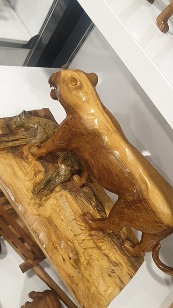  Beden camel Renk Ağaç aslan el yapımı