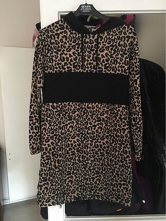 Zara Leoparlı kapalı tünik