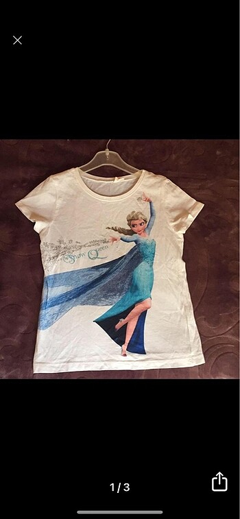 7 yaş Elsa tişört