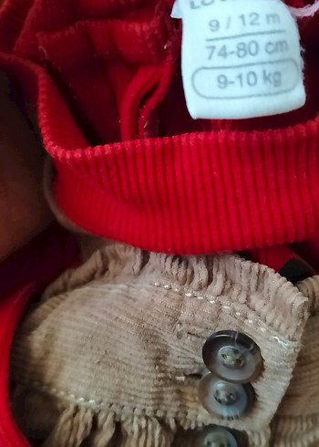 Düğmeli kadife Kız Elbisesi - Görsel 2