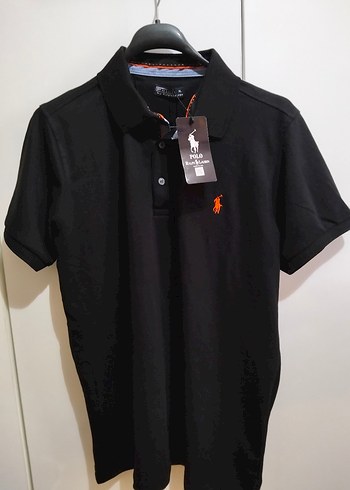 Siyah Polo Yaka Erkek Tişört