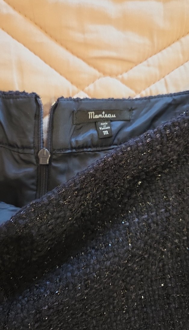 Kadın lacivert simli Triko Mini Şort - Görsel 2