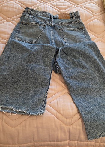 mavi Kadın Denim Midi Boy Bol Kesim yırtmaçlı Jean lefties marka - Görsel 5