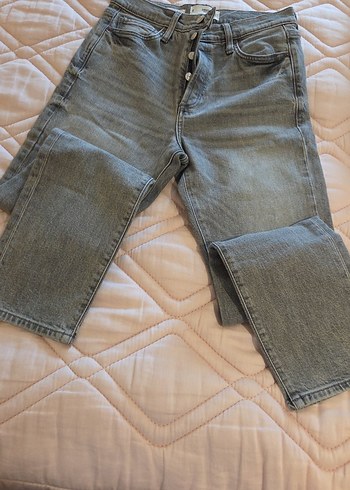 Gri Denim Kadın mango Kot Pantolon - Görsel 2